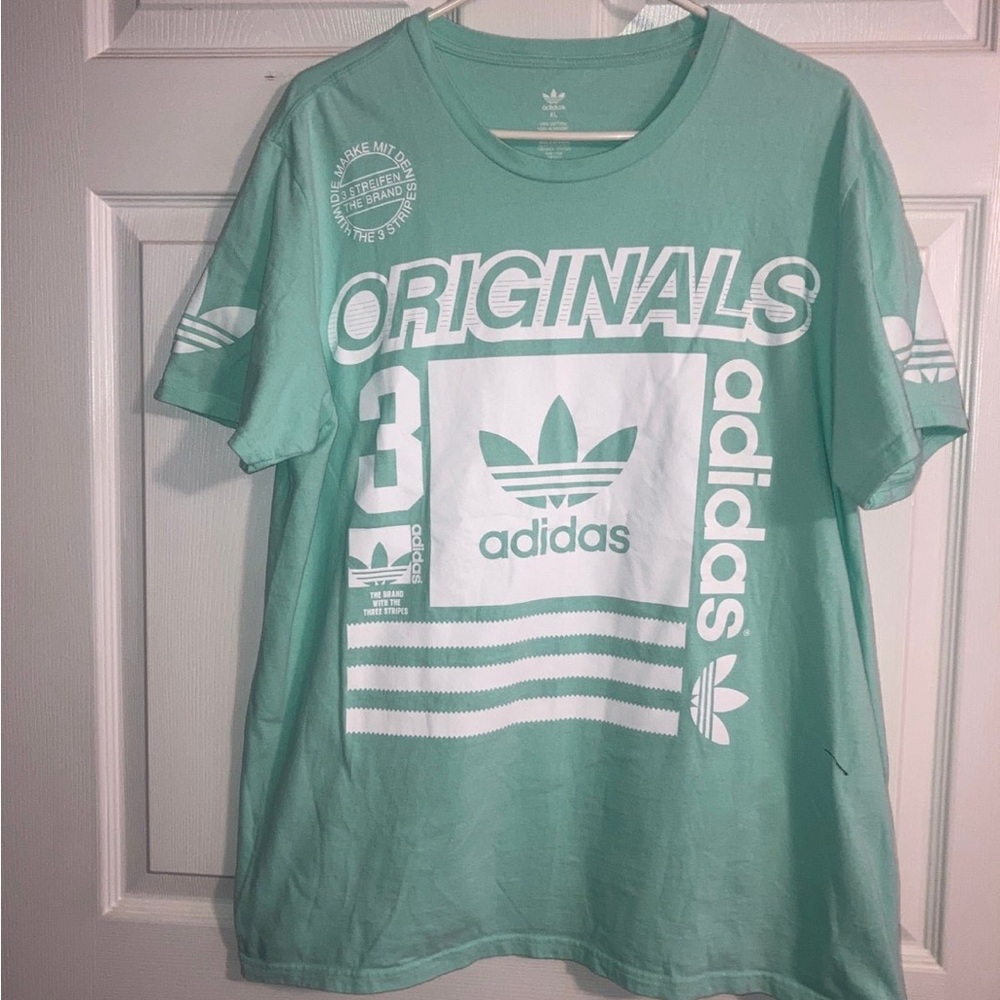 Adidas Original Green Tee with Trefoil Logo